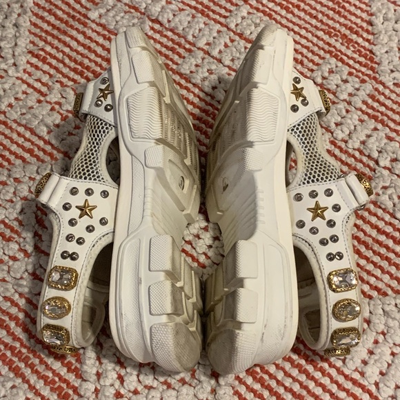 Gucci Leather and mesh sandal with crystals size 39 - Picture 7 of 9